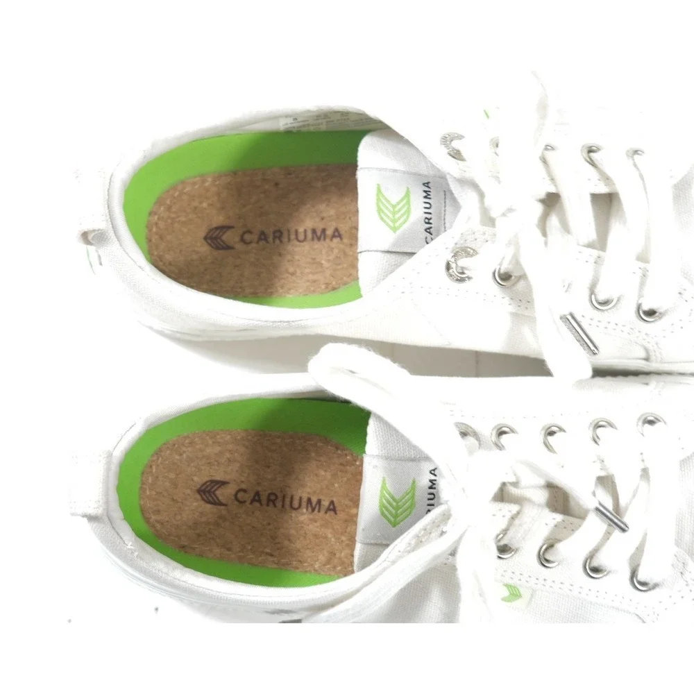 Cariuma Sneakers Womens 8 White OCA Low Canvas Off White Eco-Friendly